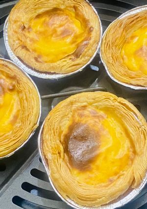 Hình của món Bánh Tart trứng từ đế tart sẵn.