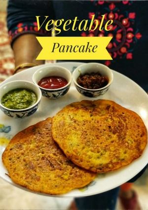 A picture of Vegetable pancake.