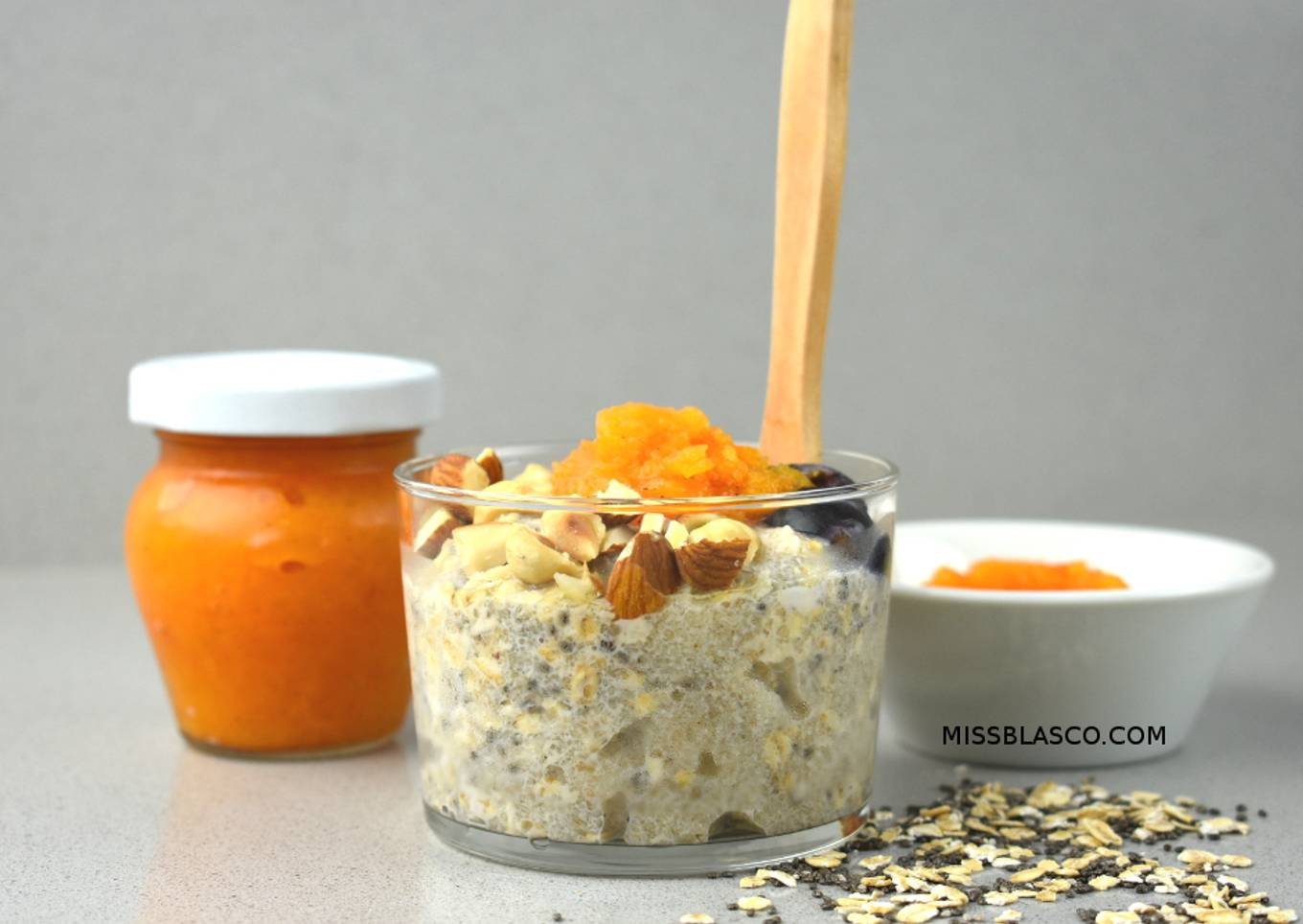 Pudín de avena, psyllium y chía