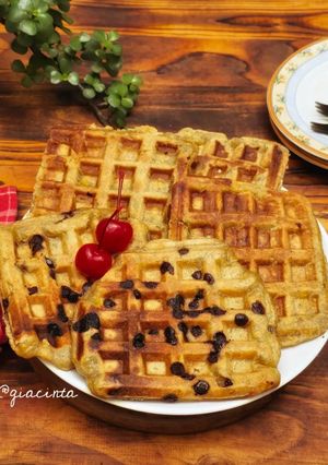 Foto resep Wafel Pisang Coklat dan Keju