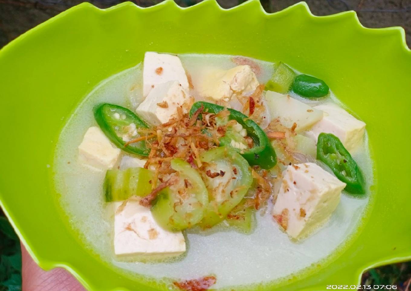 Sayur Oyong Tahu Santan