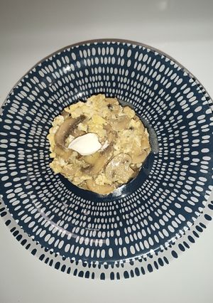 Foto principal de Revuelto de champiñones con gorgonzola