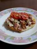 Champiñones con jamón y queso