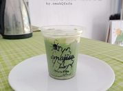 Gambar es matcha bubuk