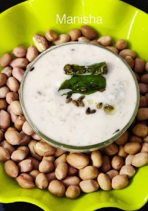A picture of Peanut Curd Chutney.