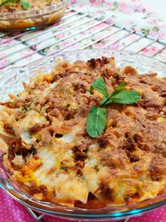 عکسی از دستور لازانیا مرغ و قارچ👌