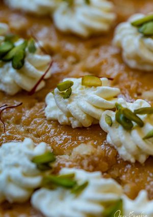 A picture of Rasmalai Tres Leches cake.