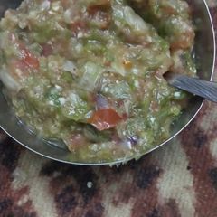 Green Onion Chutney in Desi Style A picture of Green Onion Chutney in Desi Style.