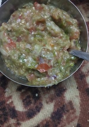 A picture of Green Onion Chutney in Desi Style.