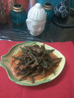 A picture of Kurkuri bhindi.
