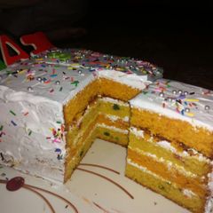 Layerd orange cake A picture of Layerd orange cake.
