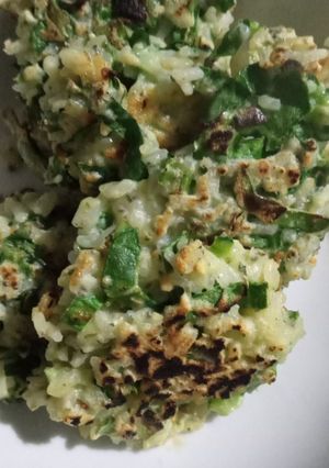 Una foto de Torrejas de arroz, acelga, y chía