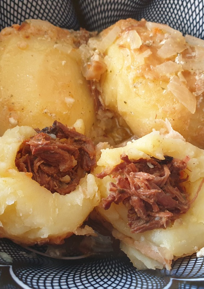 Una foto de Patatas rellenas a la asturiana