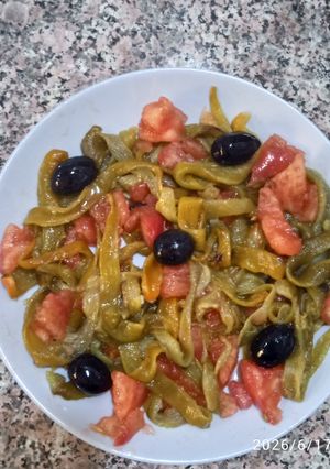 Une photo de Salade des poivrons verts
