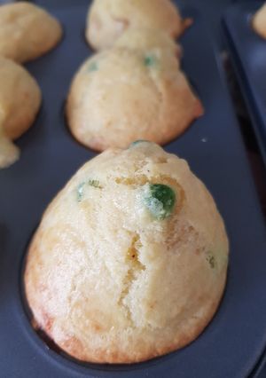 Foto di Muffin salati prosciutto, piselli ed edammer
