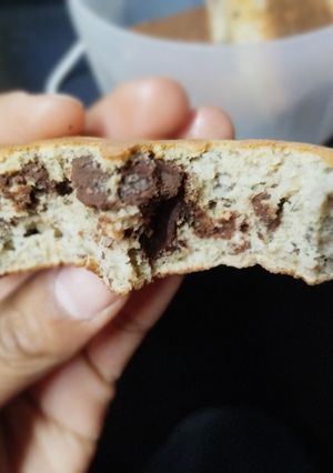 Una foto de Pancake de banana, chocolate y coco