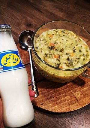 عکسی از دستور سوپ تره فرنگی با دوغ