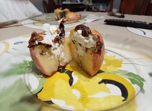 Una foto de Manzanas merengadas con queso CasanCrem