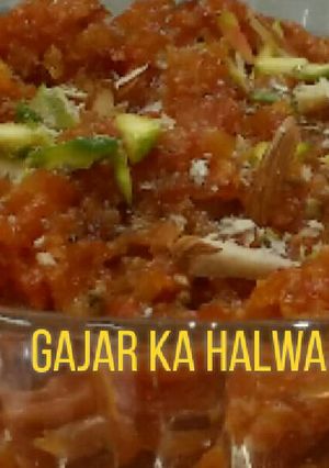 A picture of Gajar ka halwa without condensed milk.