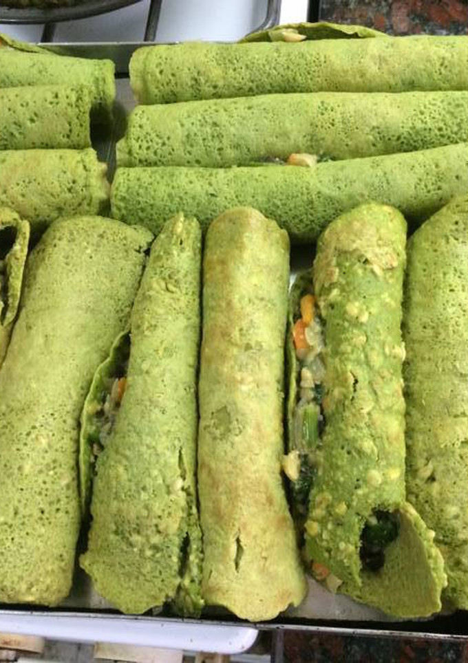 Una foto de Canelones verdes... (Sin Harina de trigo, ni lácteos)