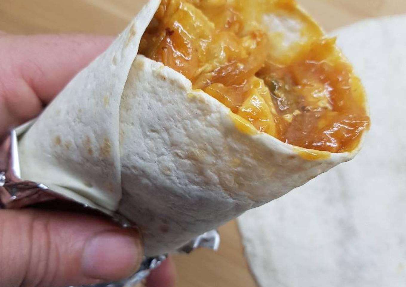 Fajitas de pollo con nopales y calabaza