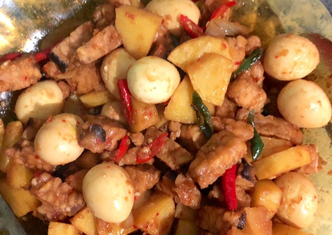 Telur Tempe Kecap Pedas Akhir Bulan