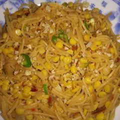 A picture of Namkeen pasta sawyien channy ki daal.