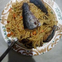 A picture of Fried spag.