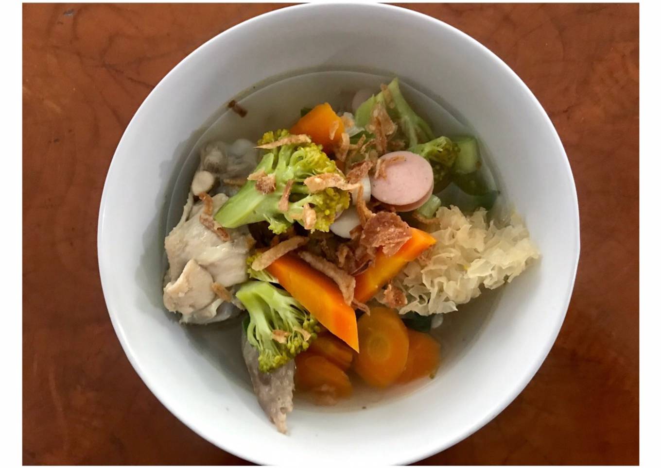 Sop Ayam Jamur Sayur
