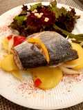 Anchoa al horno en papillote y patatas