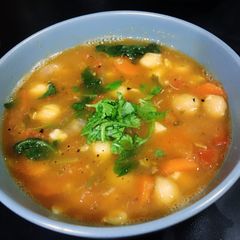 A picture of Moroccan Tomato Chickpea Soup.