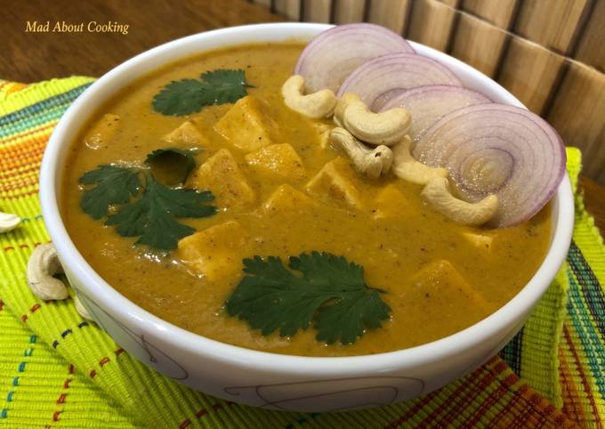 Recipe of Super Quick Homemade Shahi Paneer With Less Oil