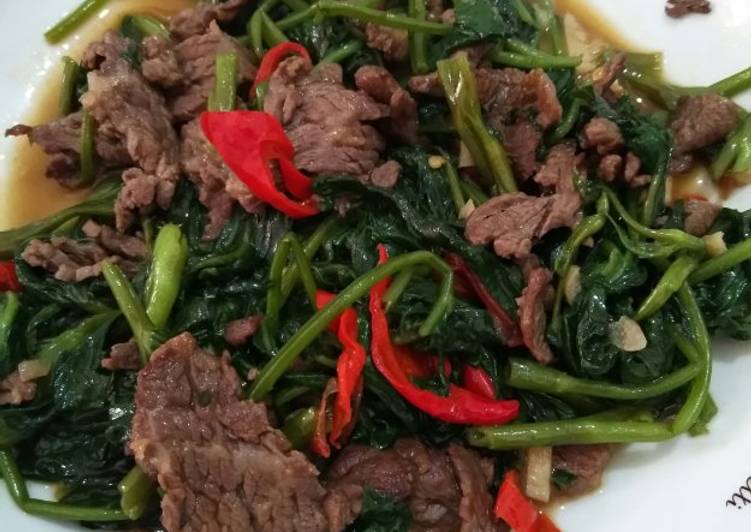  Resep  Cah Kangkung daging sapi  DEBM  oleh Robert Hendrik 