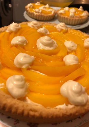 Una foto de Tarta de durazno