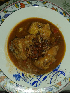 Una foto de Frijoles rojos con rabito de cerdo🐖