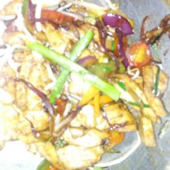 A picture of Stir fried chicken.