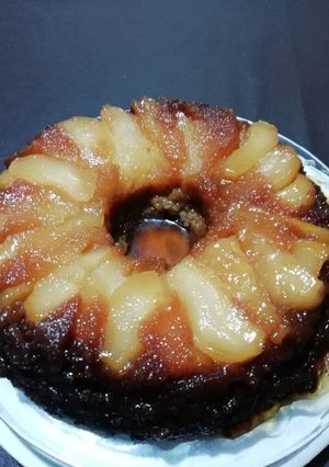 Una foto de Budín de peras