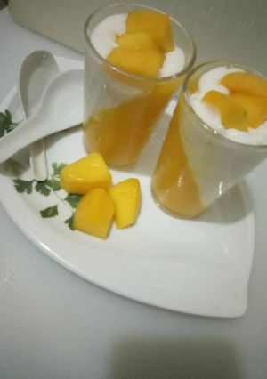 A picture of Mango panacotta.