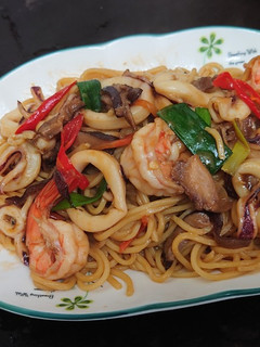 海鮮炒麵 的食譜成品照片