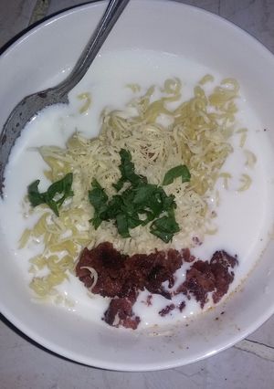 Foto resep Milk Indomie beef corned