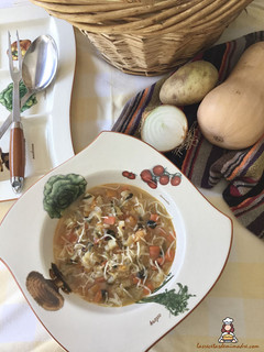 Una foto de Sopa de verduras con arroz