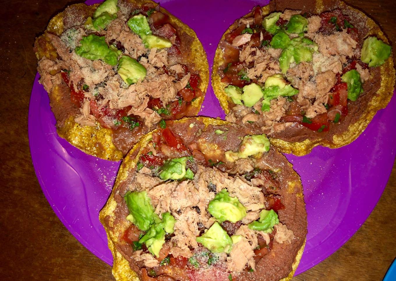 Tortillas tostadas arregladas