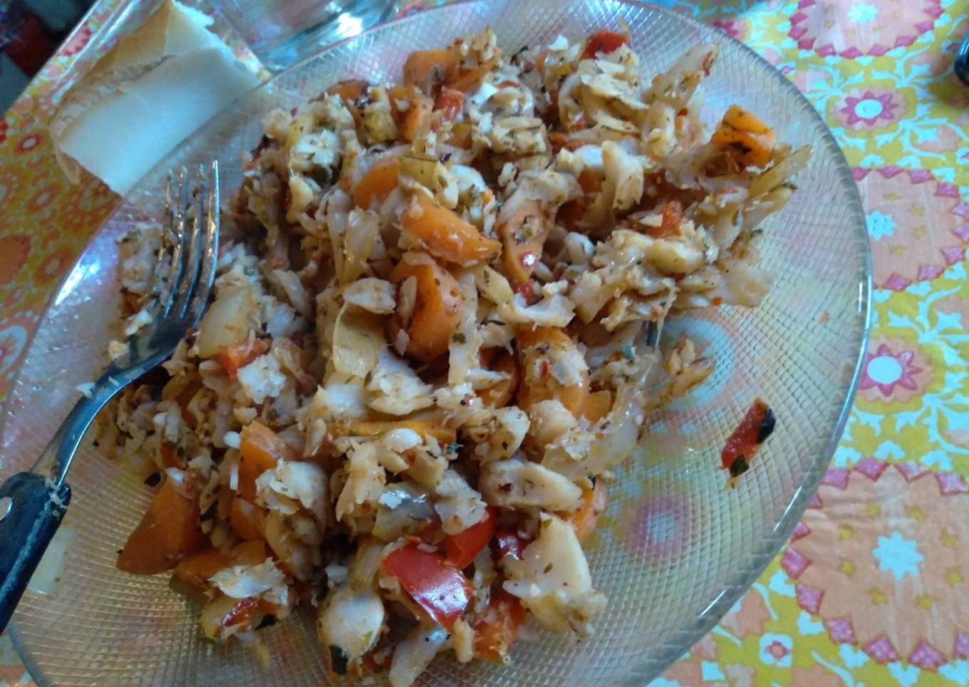 Salteado de verduras con merluza :P