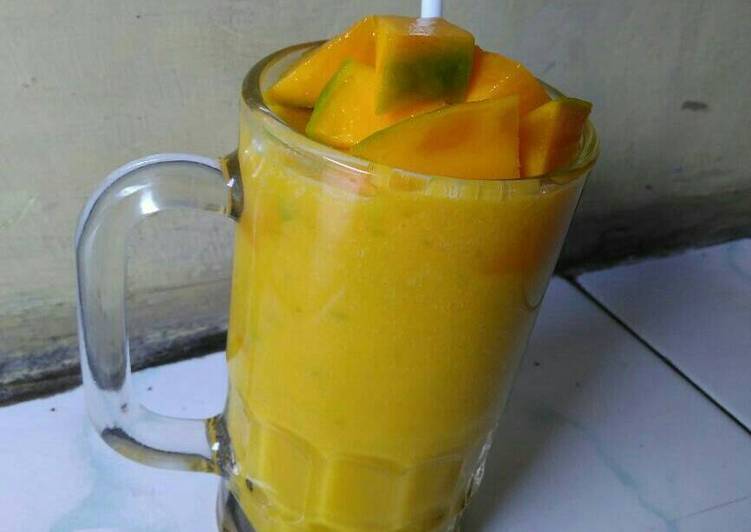 Resep Jus mangga kekinian #enakanbuatsendiri yang Sedap