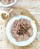 Arrosto di vitella con funghi porcini e guanciale