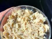 A picture of chicken salad with cottage cheese