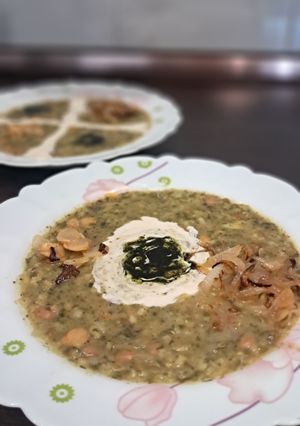 عکسی از دستور آش بلغور و ماش