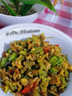 Foto resep Oseng Pare Teri Pete