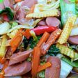 Tumis sayur dan sosis