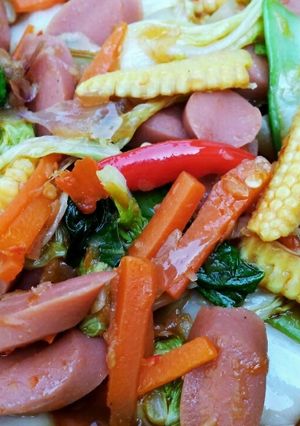 Foto resep Tumis sayur dan sosis